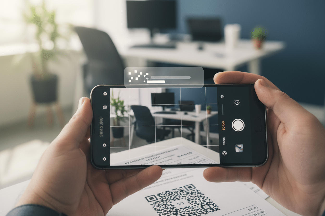 Methods to scan a QR code on Samsung